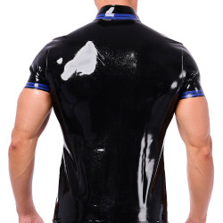 XRUB Latex Polo en latex Xrub Noir-Bleu
